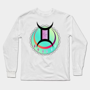 Blue Red Blend Constellation of The Gemini Long Sleeve T-Shirt